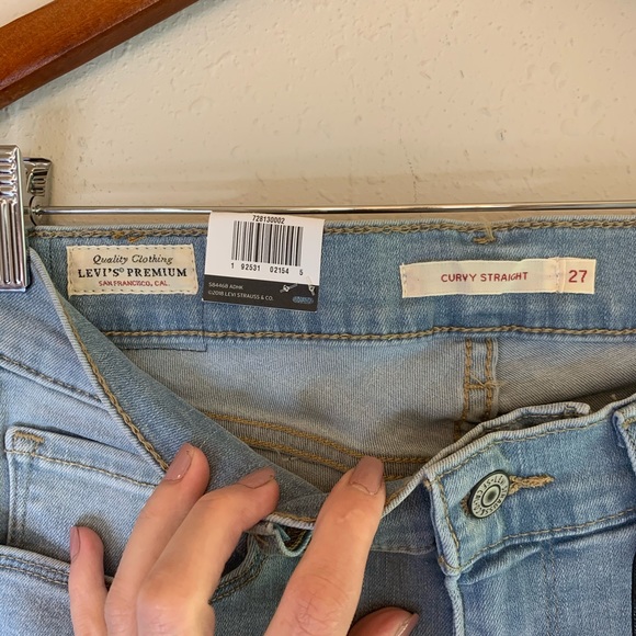 Levi’s Curvy Straight Crop Women’s Light Blue Jeans Size 27 NWT - Picture 12 of 13